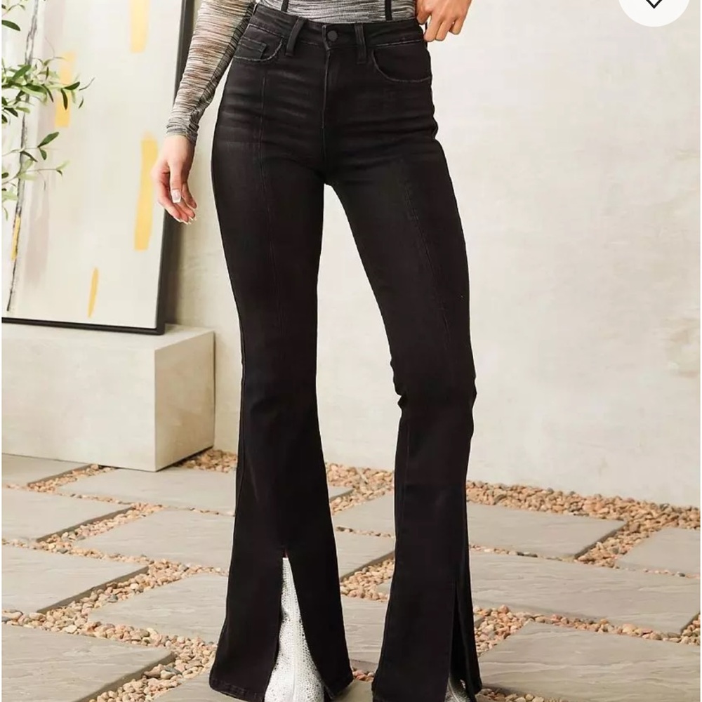 Flying Monkey Women's Black Straight Leg Jeans